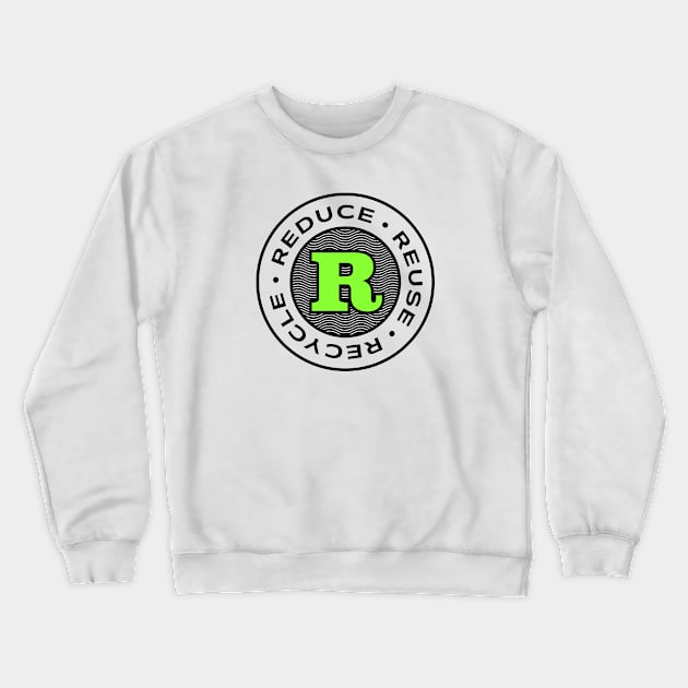 3R - Green Planet Crewneck Sweatshirt by attadesign